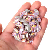 Cognac Pink Galactic Shape Glass Pointed Back Fancy Rhinestones WholesaleRhinestone